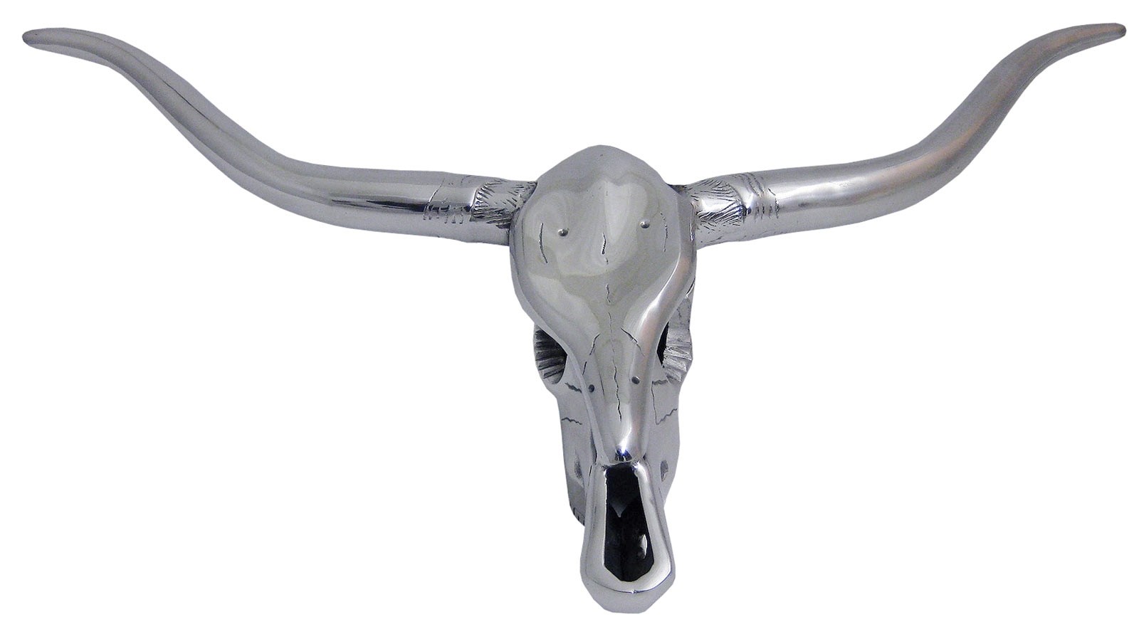 Aluminium Animal Skeleton Head With Horns Wall Hanging